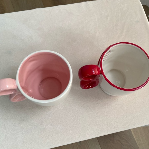 🎀 Bow Mugs | Christmas | Pink & Red | Set of 2 - Picture 8 of 9